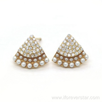 925 Silver Triangle Shape Earrings